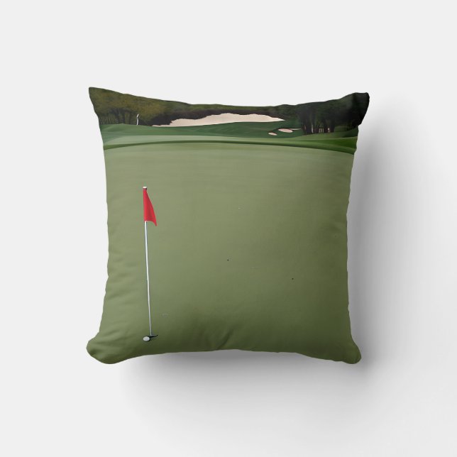 Coussin Arrière - plan de golf pour Golfer Home Watercolor (Recto)