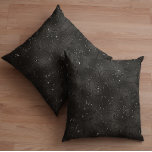 Coussin Arrière - plan de luxe monochromatique noir<br><div class="desc">Le luxe manque d'arrière - plan monocrastique de glitterie avec un motif abstrait. Design cool moderne glam.</div>
