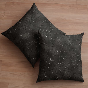 Coussin Arrière - plan de luxe monochromatique noir