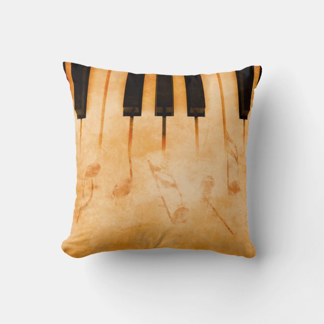 Coussin arrière - plan de musique Abstraite - Clavier et m (Recto)