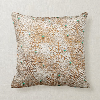 Coussin Arrière - plan de Noël avec des flocons de neige