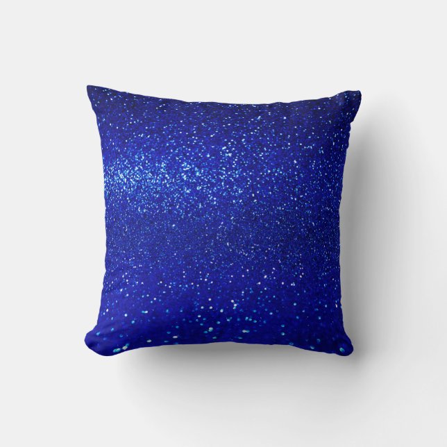 Coussin arrière - plan de parties scintillant bleu brillan (Recto)