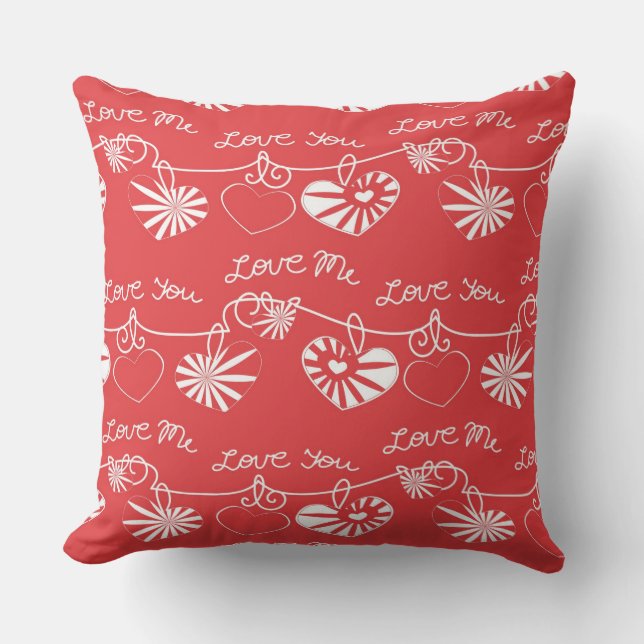 Coussin Arrière - plan de Saint Valentin (Recto)