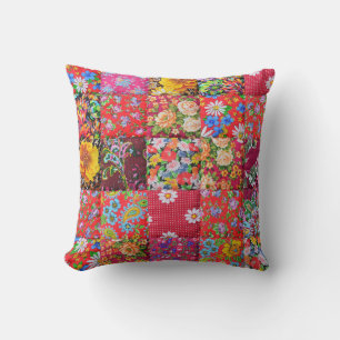 Coussin Arrière - plan de surface à patchwork floral artis
