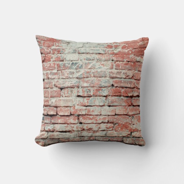 Coussin Arrière - plan de texture de mur de brique rouge v (Recto)