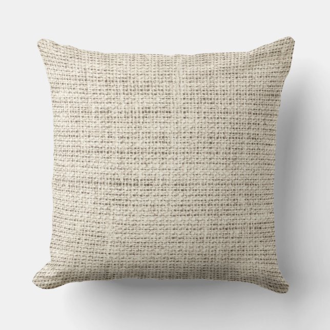 Coussin Arrière - plan de toile de toile de jute d'amande (Recto)