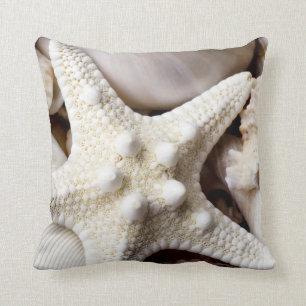 Coussin Arrière - plan d'étoiles de mer de Shell de mer -