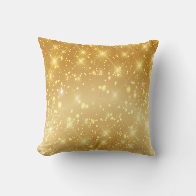 Coussin Arrière - plan d'or White Sparks (Recto)