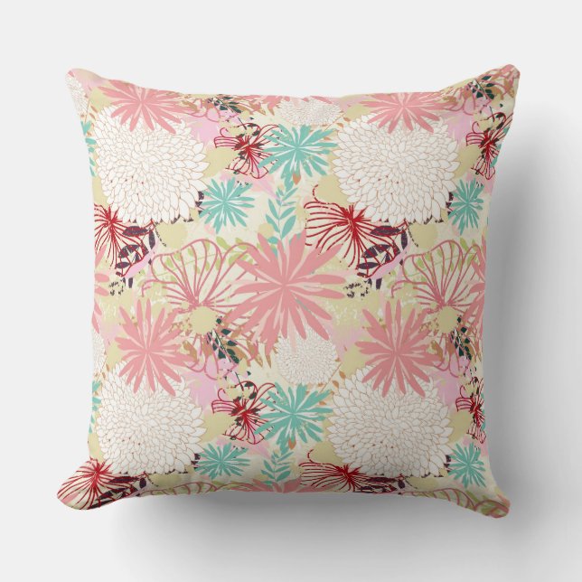 Coussin Arrière - plan floral 4 (Recto)