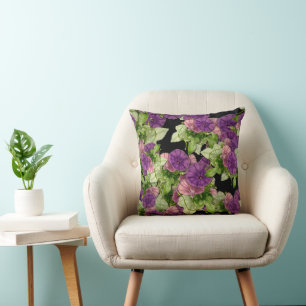 Coussin Arrière - plan floral pourpre