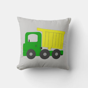 Coussin Arrière - plan gris de camion à pompe jaune