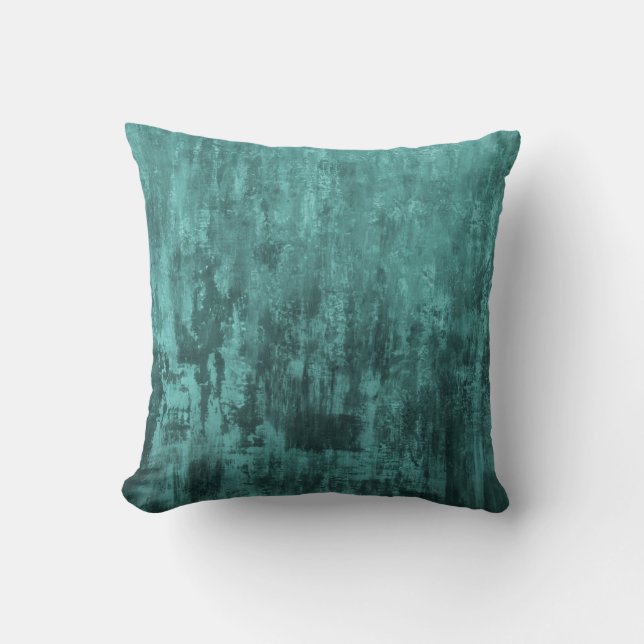 Coussin Arrière - plan habby, couleur turquoise, grunge, l (Recto)
