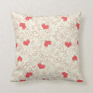 Coussin Arrière - plan mignon de coeurs