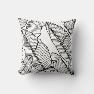 Coussin Arrière - plan motif de feuille de bananier sans c