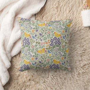 Coussin Arrière - plan naturel du jardin de Voysey