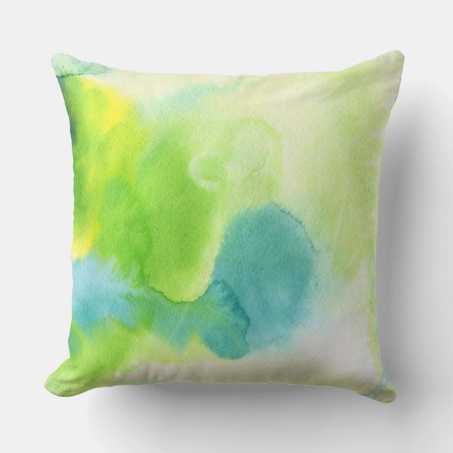 Coussin Arrière - plan peint à la main 16 d'aquarelle (Recto)