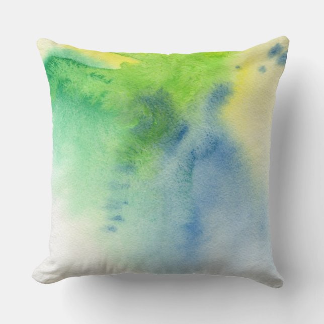 Coussin Arrière - plan peint à la main 8 d'aquarelle (Recto)
