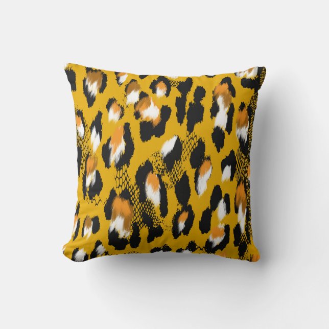 Coussin Arrière - plan Poster de animal Leopard Texture (Recto)