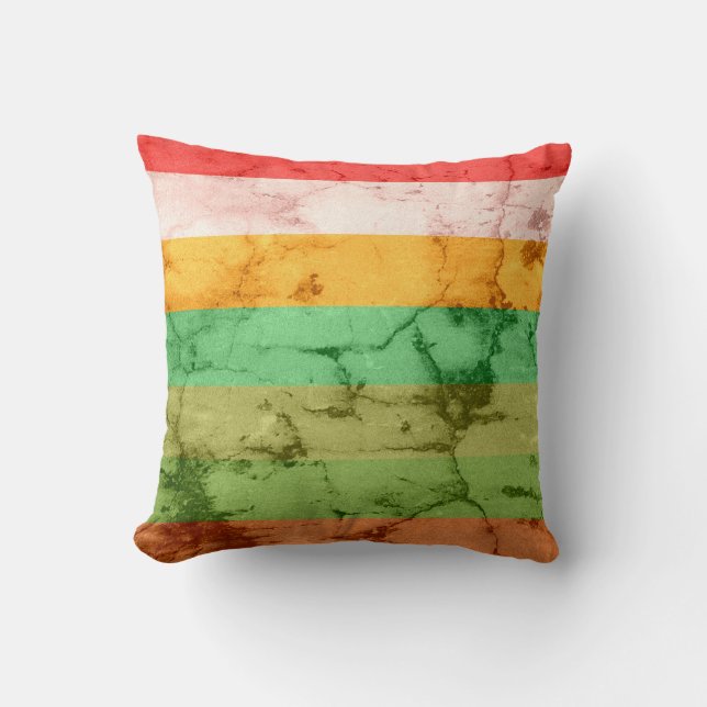 Coussin Arrière - plan Rainbow Grunge Stripes (Recto)