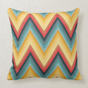 Coussin Arrière - plan rayé 2 de zigzag