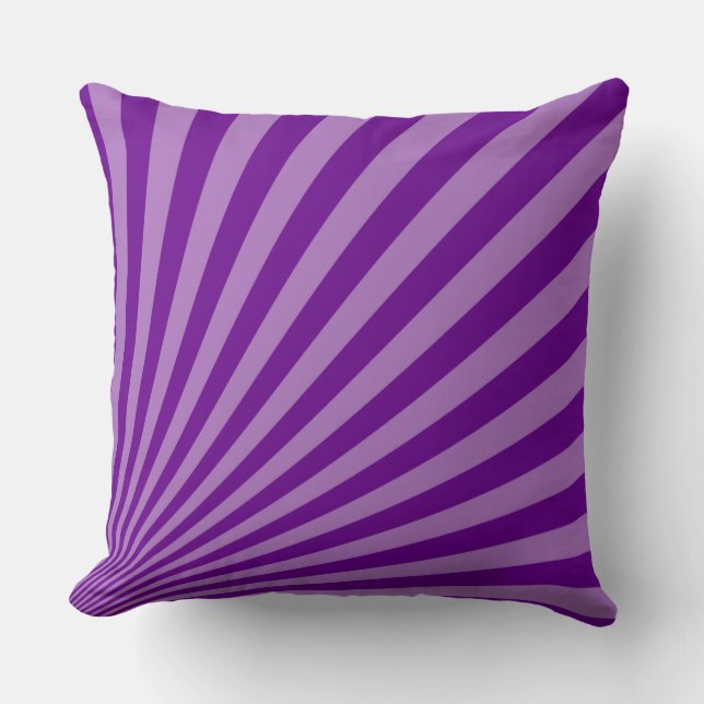 Coussin Arrière - plan Retro Purple Sun Rays (Recto)