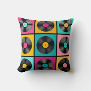 Coussin Arrière - plan rétro vintage Vinyl Records