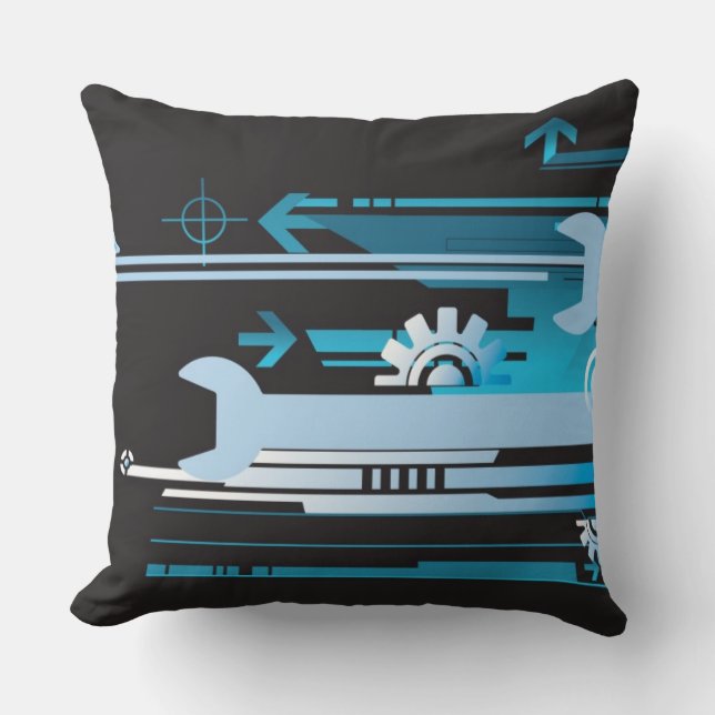 Coussin Arrière - plan tramé technique 3 (Recto)
