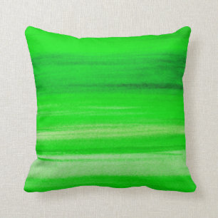 Coussin Arrière - plan vert au néon d'abrégé sur aquar