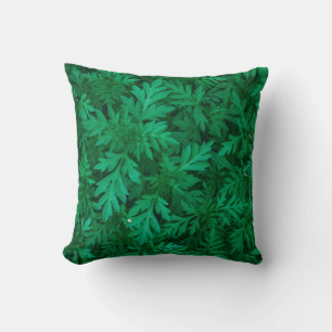 Coussin Arrière - plan vert naturel de feuille vert abstra