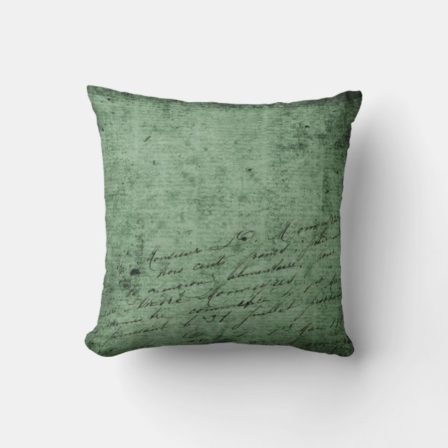 Coussin Arrière-plan vert riche de style antique         (Recto)