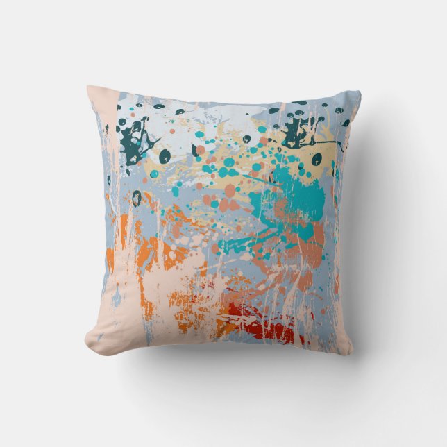 Coussin arrière - plan vintage Abstrait avec pai multicolo (Recto)
