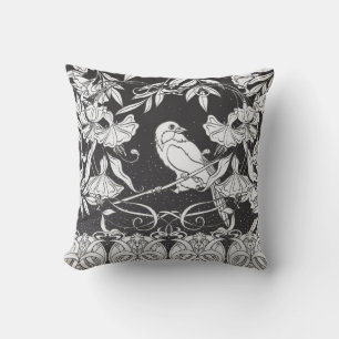 Coussin arrière - plan vintage avec fleurs décoratives et 