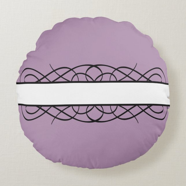 Coussin arrondi ivoire déco (Devant)