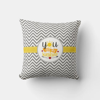 Coussin Arrow and Heart You Are My Sunshine Chevron