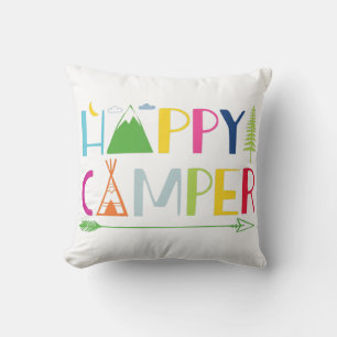 Coussin Arrow Camper Happy Summer Camp Camping Cadeaux Hom