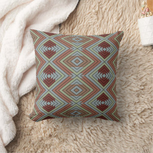 Coussin Art à motifs de style amérindien du Sud-Ouest