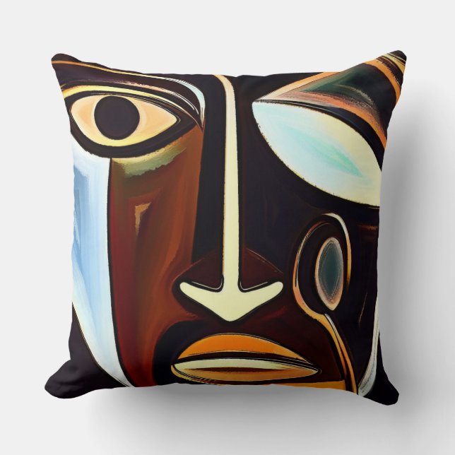Coussin Art Abstrait afrocentrique (Recto)