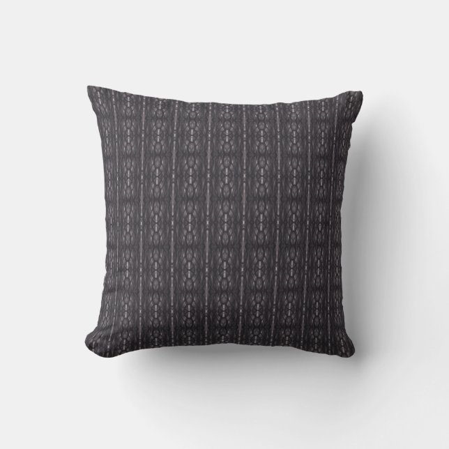 Coussin Art abstrait aquarelle descente noire (Recto)