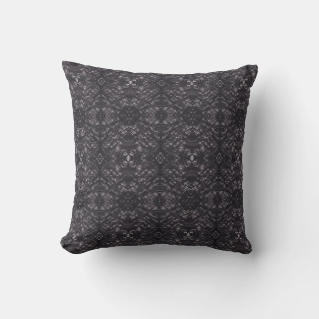 Coussin Art abstrait aquarelle noir foncé de la mort (Recto)