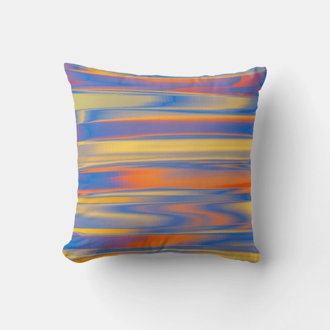 Coussin Art Abstrait arc-en-ciel couleur (Recto)