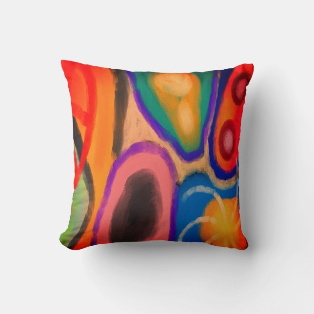 Coussin Art Abstrait coloré (Recto)