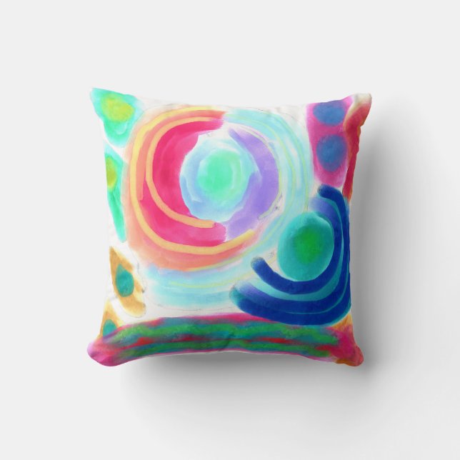 Coussin Art Abstrait coloré (Recto)