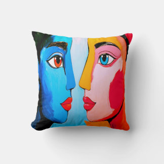 Coussin Art abstrait coloré art moderne