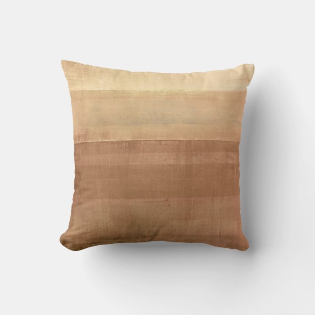 Coussin Art abstrait de brun "de fièvre de cabine" (Recto)
