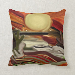 Coussin Art abstrait de cieux du sud-ouest