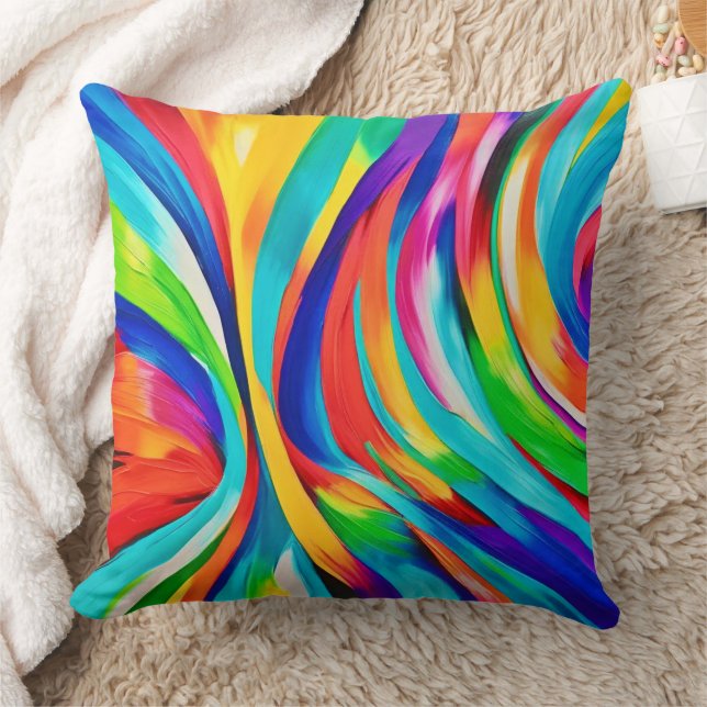 Coussin Art Abstrait de couleur vive (Couverture)