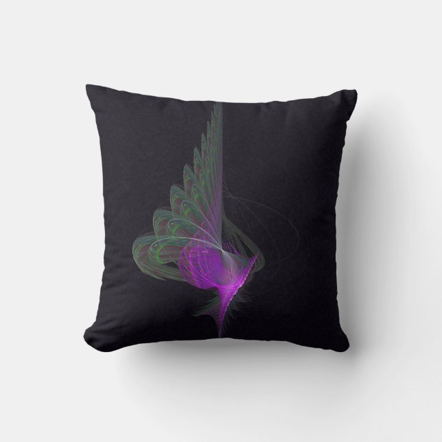 Coussin Art abstrait de derviche pourpre (Recto)
