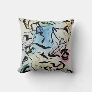 Coussin Art Abstrait de l'encre