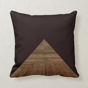 Coussin Art abstrait de pyramide d'or égyptienne de topaz