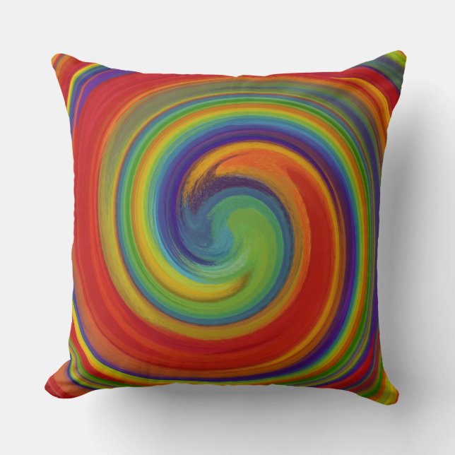 Coussin Art abstrait de tourbillon moderne #15 (Recto)